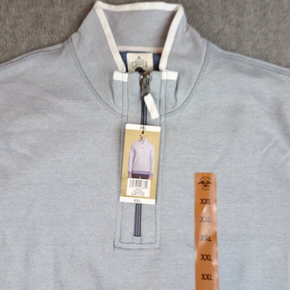 Copper & Oak Supply Men XXL 1/4 Zip Pullover Grey White NWT - Picture 3 of 15